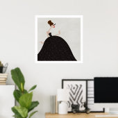 ブラック社交ダンス水曜日パーティードレス ポスター (ホームオフィス)