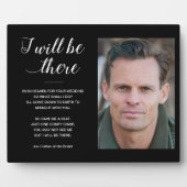 ブラック私はそこに写真記念椅子結婚の フォトプラーク (正面)