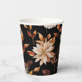 ブラック秋の結婚式 紙コップ (裏面)