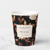 ブラック秋の結婚式 紙コップ (正面)
