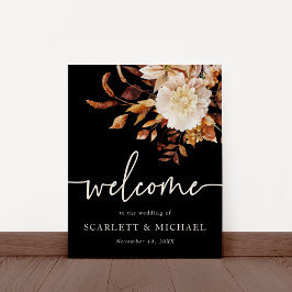 ブラック秋ウェルカムポスター ポスター