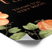 ブラック秋カボチャ赤ちゃんシャワーギフトとカード ポスター (角)