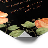 ブラック秋カボチャ赤ちゃんシャワーベビーは甘い ポスター (角)