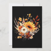 ブラック秋フローラバプテスマ 招待状 (裏面)