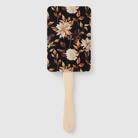 ブラック秋フローラメニューセットのファン ハンドファン (裏面)