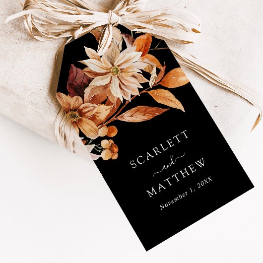 ブラック秋メッセージカード ギフトタグ