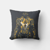 ブラック稲妻イラストレーション クッション (正面)