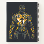 ブラック稲妻イラストレーション ノートブック (裏面)