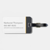 ブラック稲妻イラストレーション ラゲッジタグ (裏面横)