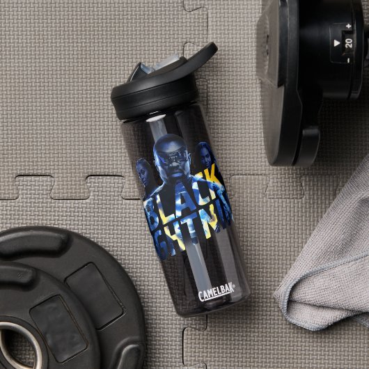 ブラック稲妻ヒーローズグラフィック ウォーターボトル (ジム)