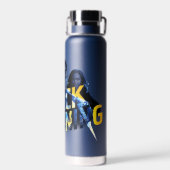 ブラック稲妻ヒーローズグラフィック ウォーターボトル (背面)