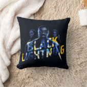 ブラック稲妻ヒーローズグラフィック クッション (ブランケット)