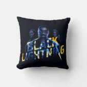 ブラック稲妻ヒーローズグラフィック クッション (正面)