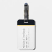 ブラック稲妻ヒーローズグラフィック ラゲッジタグ (裏面縦)