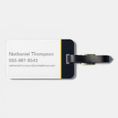 ブラック稲妻ヒーローズグラフィック ラゲッジタグ (裏面横)