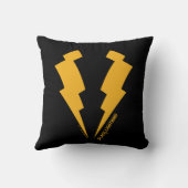 ブラック稲妻ボルトグラフィック クッション (裏面)