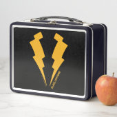 ブラック稲妻ボルトグラフィック メタルランチボックス (インサイチュ)