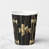 ブラック紙カップとゴールデンボウ 紙コップ (右)