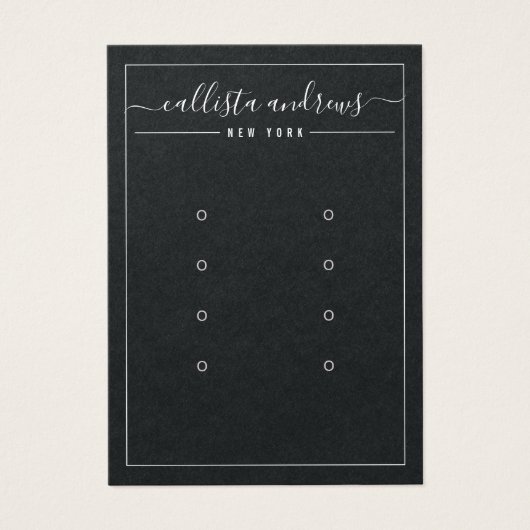 ブラック紙カード式多耳飾りディスプレイカード (正面)