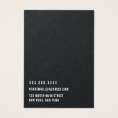 ブラック紙シンプルロゴネックレスディスプレイカード (裏面)