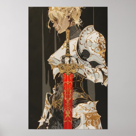 ブラック紙ダブル露光白色SW抽象芸術 ポスター (正面)