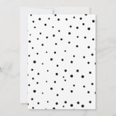 ブラック紙吹雪ドットブライダルシャワー招待 招待状 (裏面)