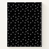 ブラック紙吹雪感謝ジャーナル ノートブック (裏面)