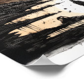 ブラック素晴らしインクスケッチの先住民アメリカン・サンズ ポスター (角)