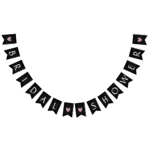 ブラック素朴ウッドブライダルシャワーデコールバナー バンティングフラッグ