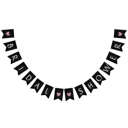 ブラック素朴ウッドブライダルシャワーデコールバナー バンティングフラッグ (全)