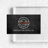 ブラック素朴ウッド建築にスタンプされたロゴ 名刺