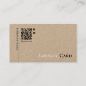 ブラック素朴クラフトミニマルロイヤリティカード 名刺 (正面)