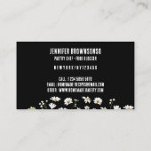 ブラック素朴スタイルデイジーフラワーベーカリー 名刺 (裏面)