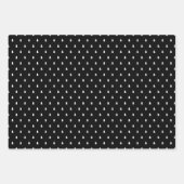 ブラック素朴タータンチェックプレイドメリークリスマス ラッピングペーパーシート (正面3)