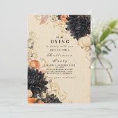 ブラック素朴ダリアハローウィンパーティ 招待状 (スタンド正面)