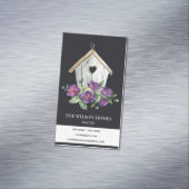 ブラック素朴フローラバードハウスエ実在ステート不動産仲介業者 マグネット名刺 (インサイチュ)