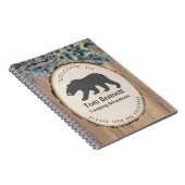 ブラック素朴ベアーキャンピングゲストウェルカム ノートブック (右側)