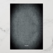 ブラック素朴メリークリスマス写真 箔シーズンカード (裏面)