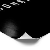 ブラック素朴建築にスタンプされたロゴ ポスター (コーナー)