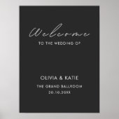 ブラック結婚のウェルカムサイン ポスター (正面)