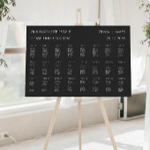 ブラック結婚のシーティングチャートテンプレート ポスター