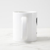 ブラック結婚のツキシードのスーツパーソナライズされたの行商人 ジャンボコーヒーマグカップ (裏面)