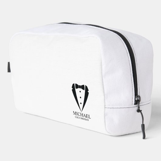 ブラック結婚のツキシードのスーツパーソナライズされたの行商人 ドップキット (右コーナー)