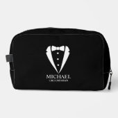 ブラック結婚のツキシードのスーツパーソナライズされたの行商人 ドップキット (正面)