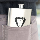 ブラック結婚のツキシードのスーツパーソナライズされたの行商人 フラスク (インサイチュ)