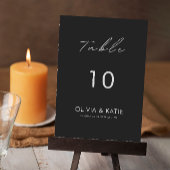 ブラック結婚のテーブルカードテンプレート 招待状