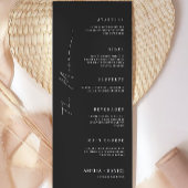 ブラック結婚のメニューカードテンプレート