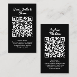 ブラック結婚の写真共有キャプチャ愛QRコード 名刺