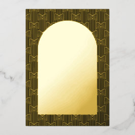 ブラック結婚の幾何学的 箔招待状