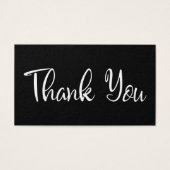 ブラック結婚の感謝メッセージカード挿入カード (正面)